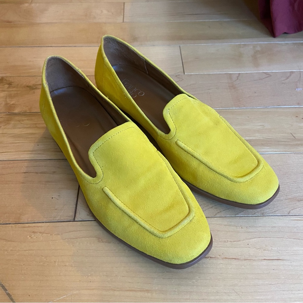 Yellow Suede Loafers